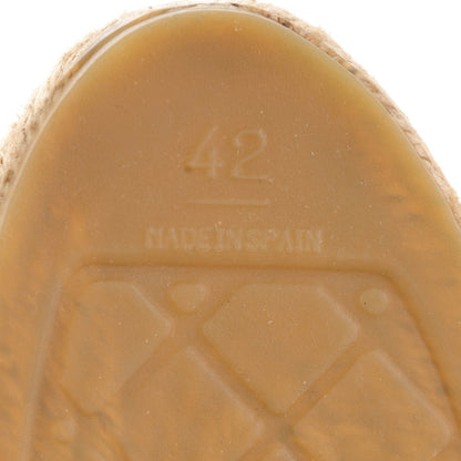 Chanel Tweed Lambskin CC Espadrilles 42 Black Silver 6 of 7