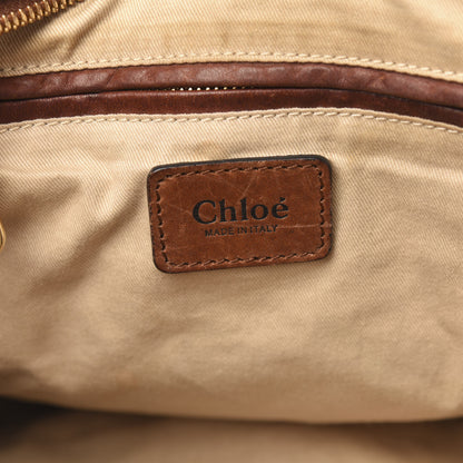 Chloe Calfskin Medium Marcie Satchel Mahogany 6 of 17