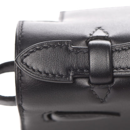 Hermes Swift Kelly Pochette Clutch Black 22 of 28