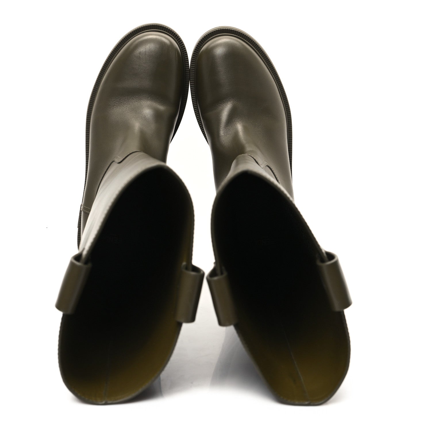 Fendi Calfskin Filo Boots 40 Green 2 of 9