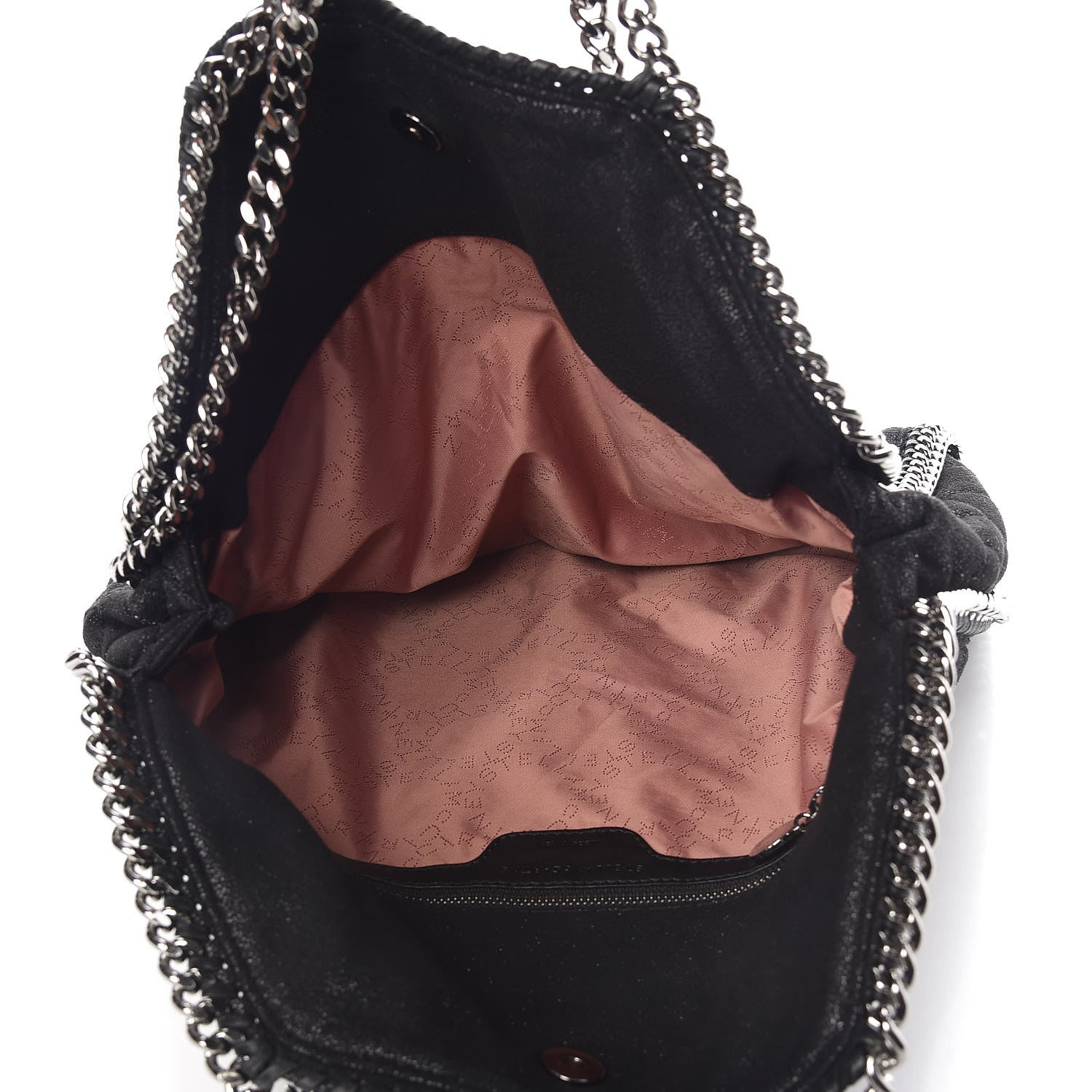 Stella McCartney Shaggy Deer Quilted Falabella Fold Over Tote Black 8 of 9