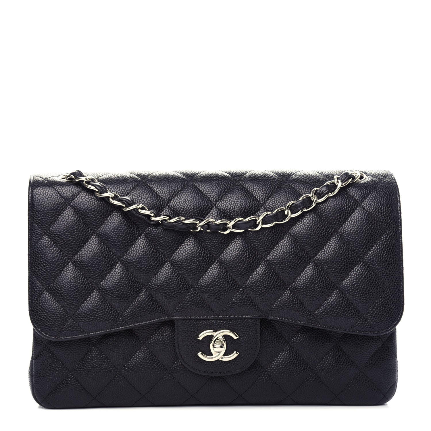 Chanel Caviar Quilted Jumbo Double Flap Black 1 of 11