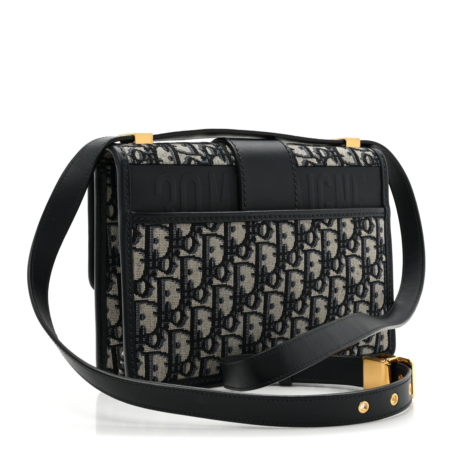 Christian Dior Oblique 30 Montaigne Flap Bag Blue 3 of 11