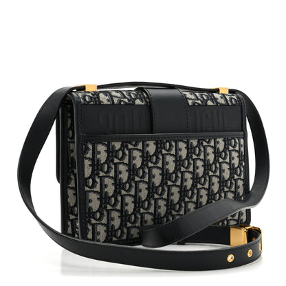 Christian Dior Oblique 30 Montaigne Flap Bag Blue 3 of 11