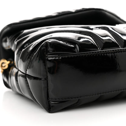 Saint Laurent Patent Y Quilted Monogram Toy Loulou Crossbody Bag Black 9 of 18