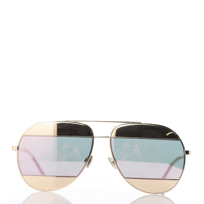Christian Dior Split 1 Aviator Sunglasses Gold 2 of 8