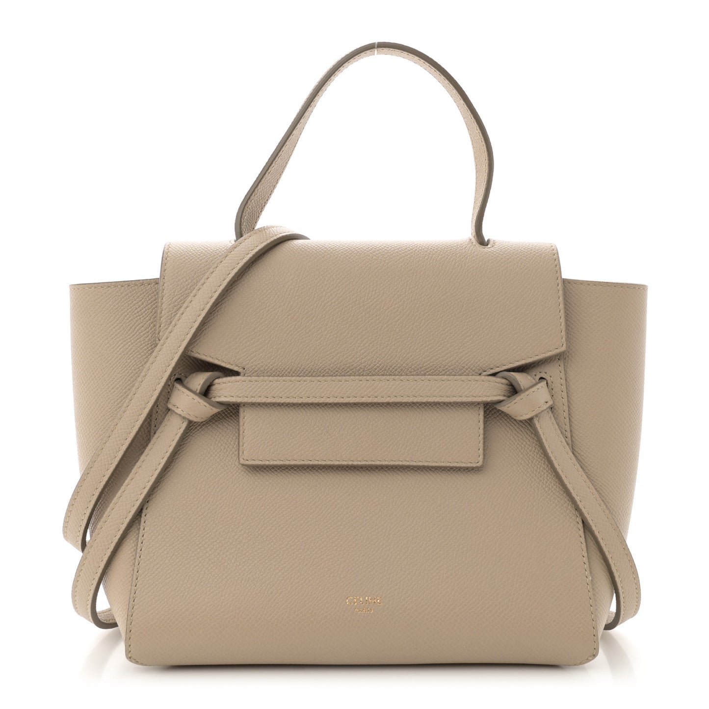 Grained Calfskin Nano Belt Bag Light Taupe