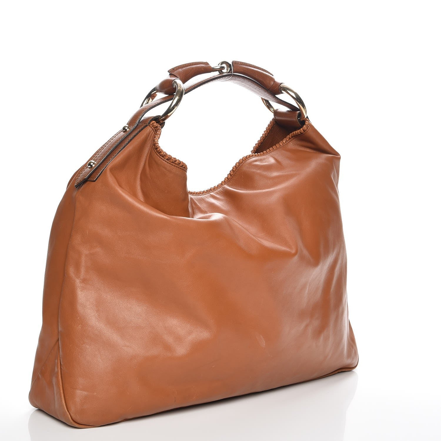 Gucci Calfskin Large Horsebit Chain Hobo Brown 3 of 10