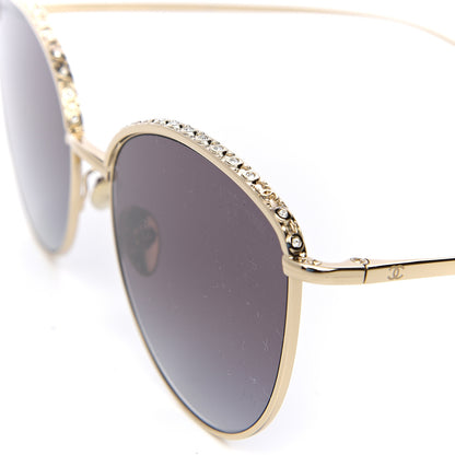 Chanel Metal Crystal Sunglasses 4258-B Gold 8 of 8