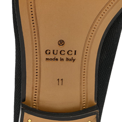 Gucci Canvas Horsebit Mens Jordaan Loafers 11 Black 6 of 8