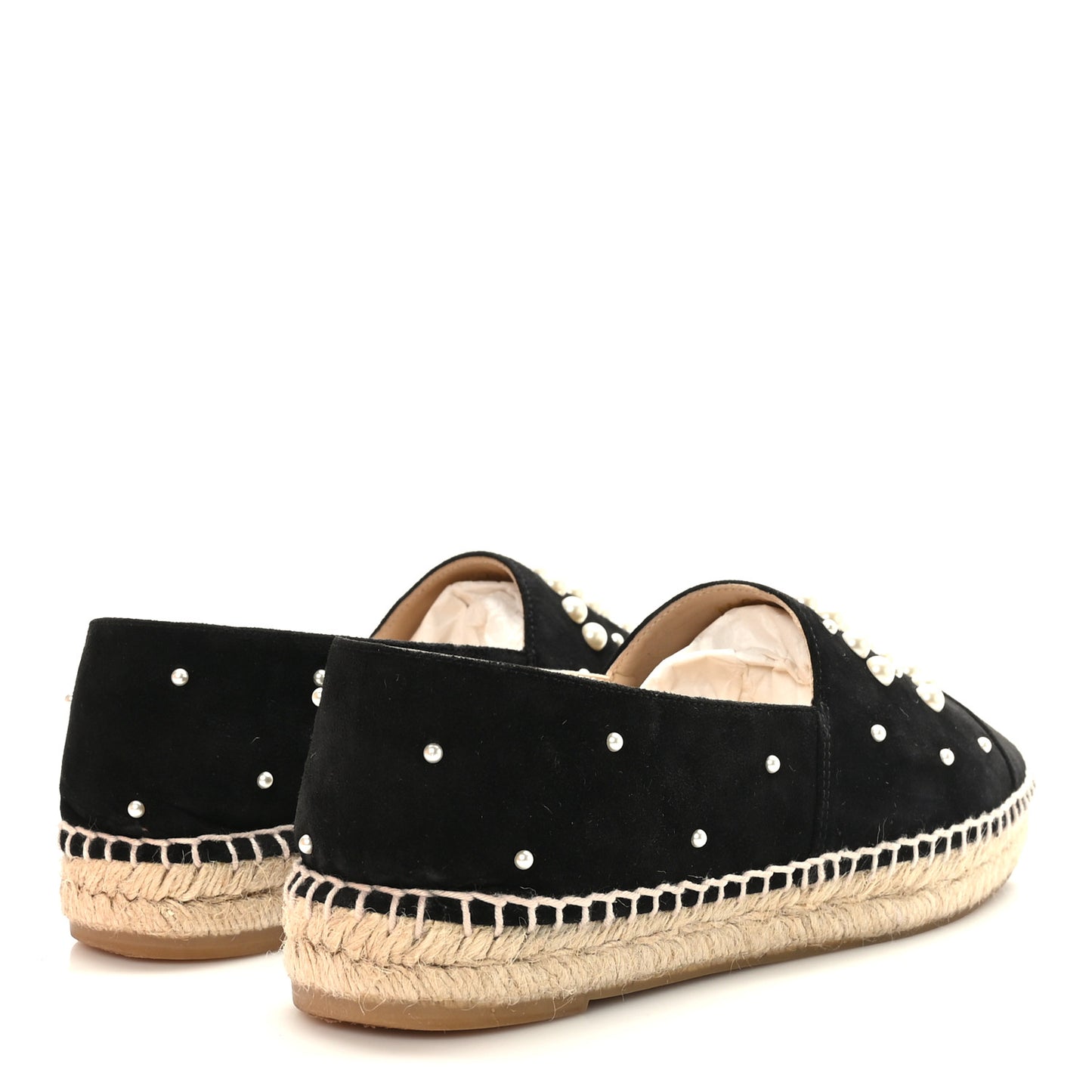 Suede Pearl CC Espadrilles 38 Black