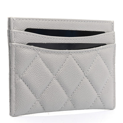 Chanel Caviar Quilted Card Holder Grey 3 of 8
