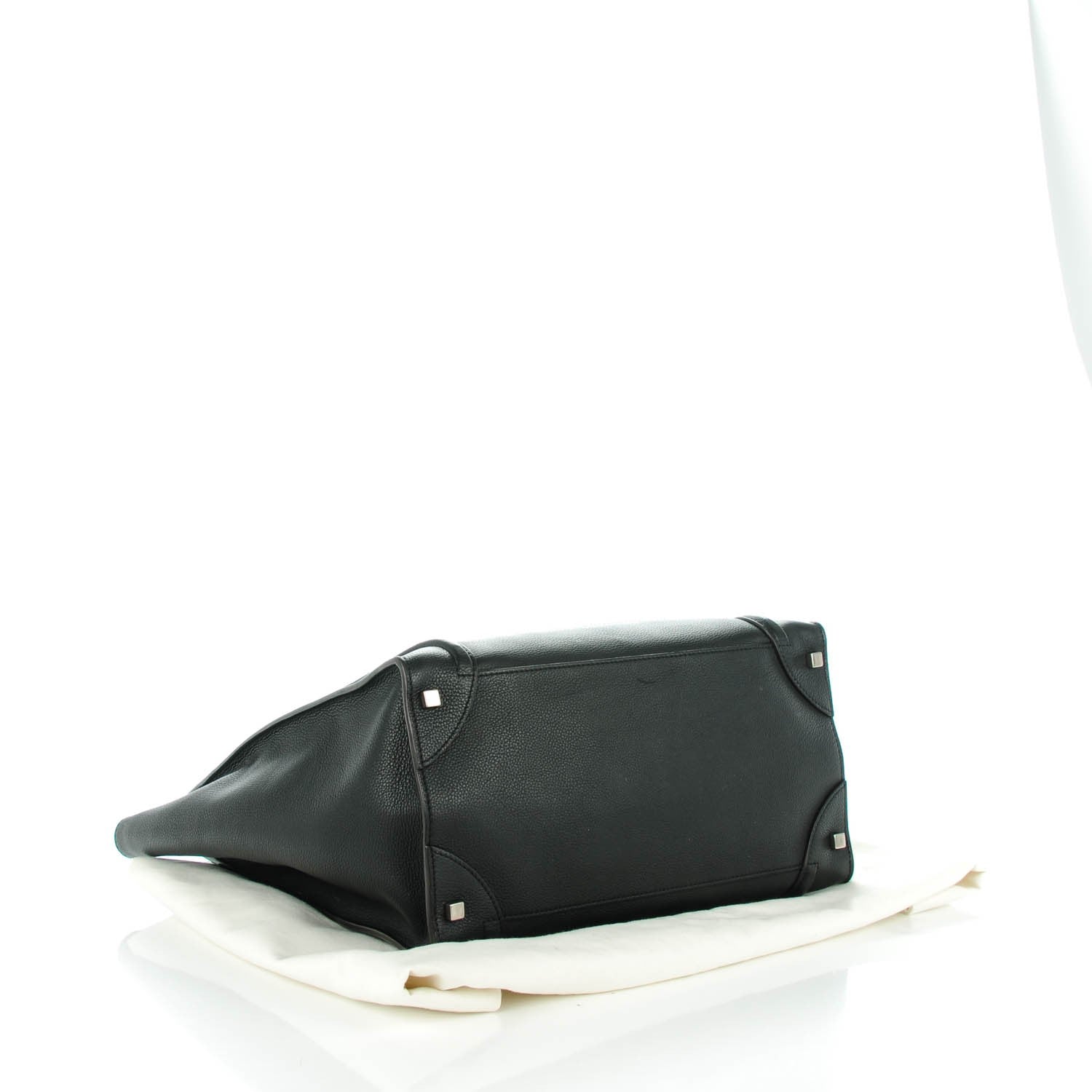 Celine Drummed Calfskin Medium Luggage Black 8 of 8