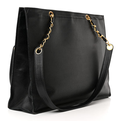 Chanel Caviar CC Shopper Tote Black 3 of 21