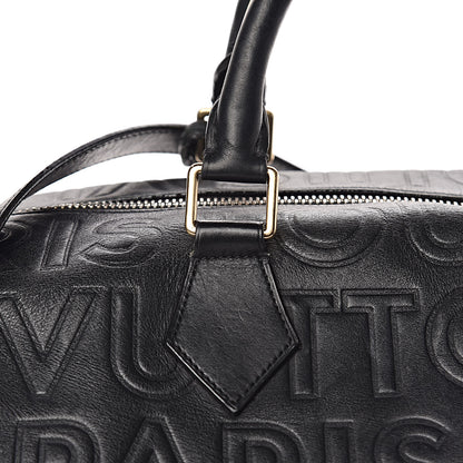 Louis Vuitton Calfskin Embossed Speedy Cube 30 Black 12 of 12