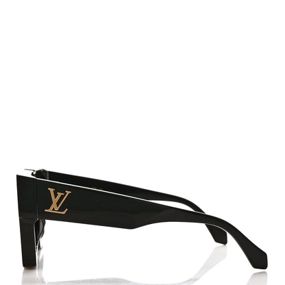 Louis Vuitton Acetate Swarovski Crystal Cyclone Sunglasses Z1547E Black 3 of 8