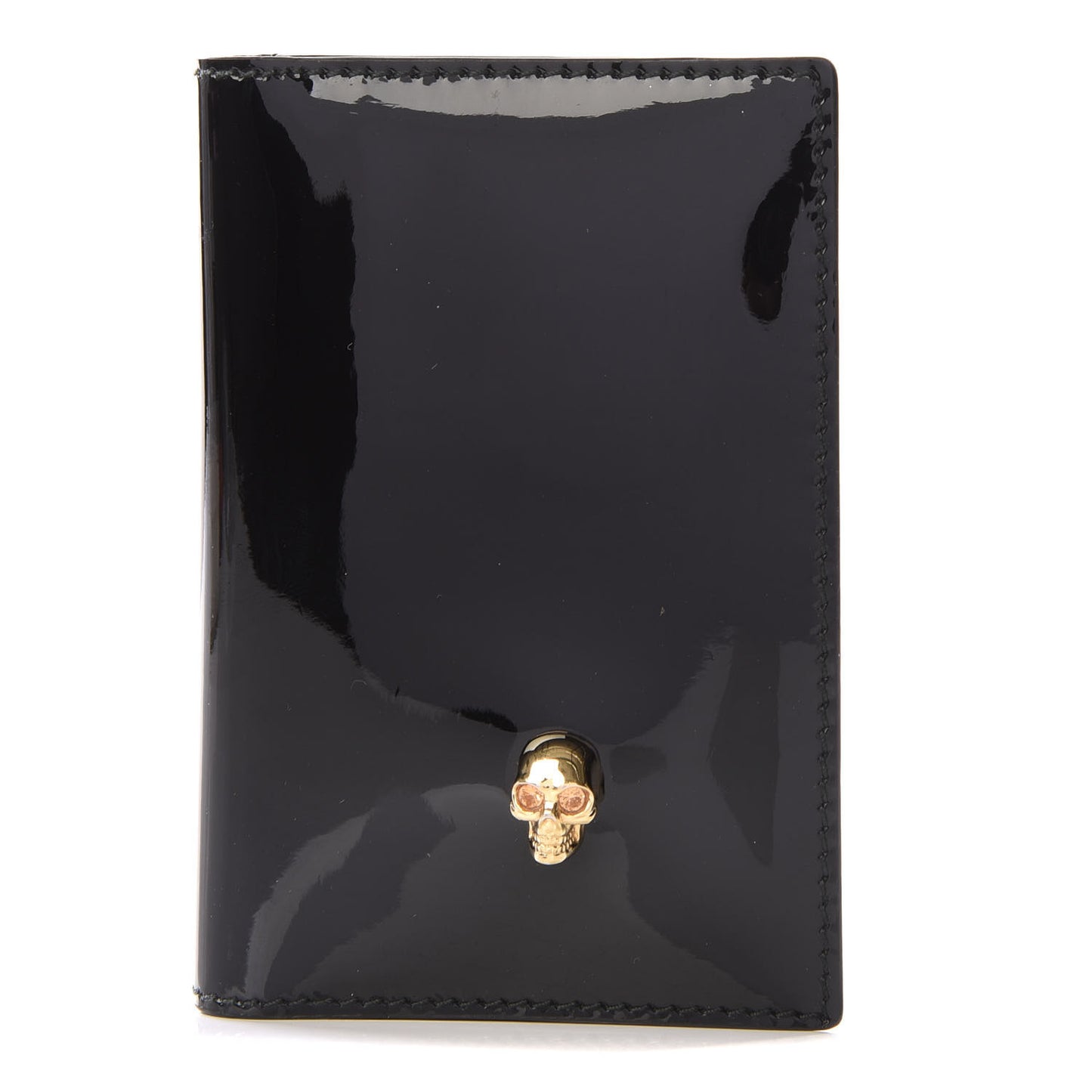 Patent Skull Bi-Fold Card Holder Black