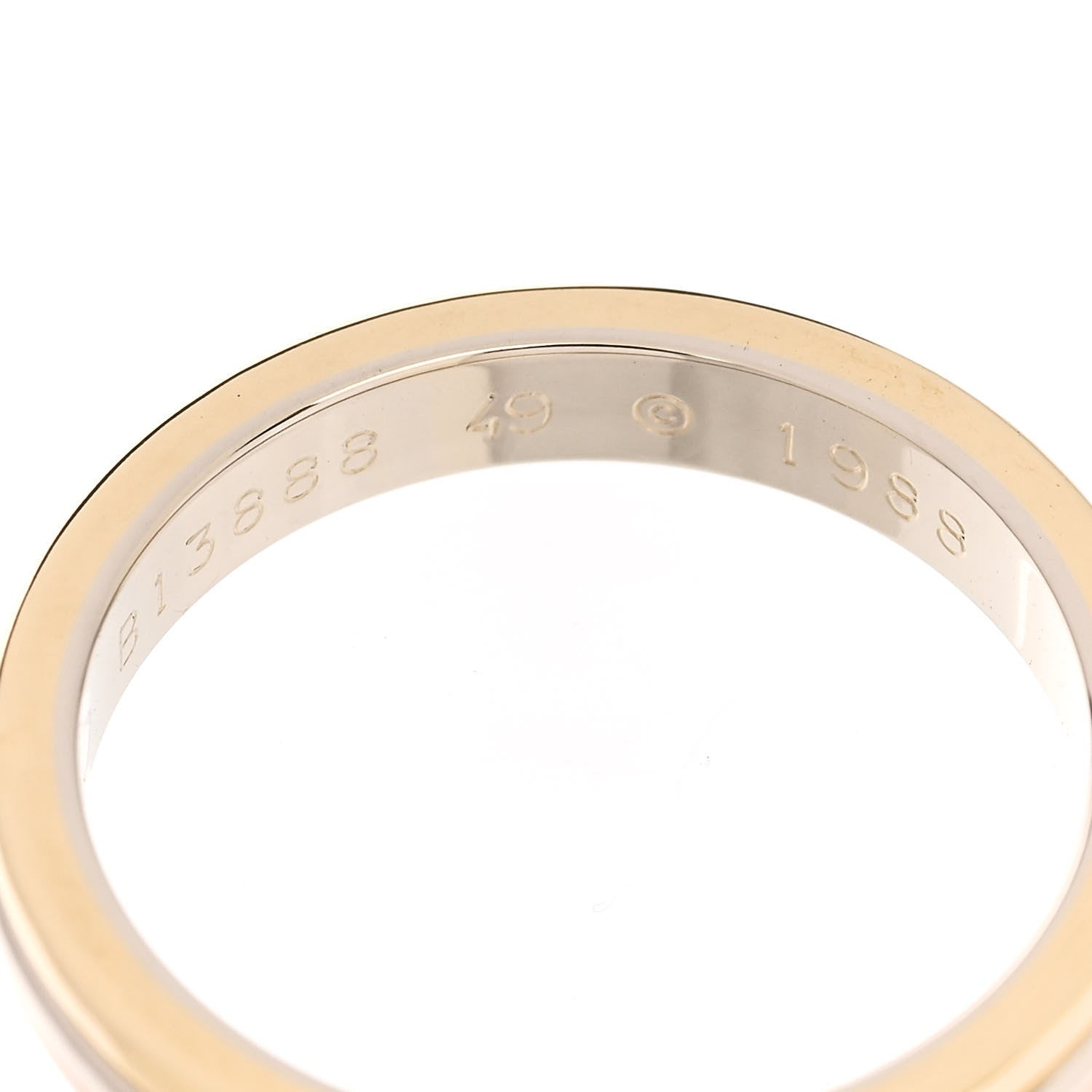 Cartier 18K Pink White Yellow Gold 2.8mm Trinity Wedding Band Ring 49 4.75 6 of 7