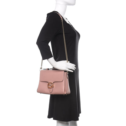 Gucci Dollar Calfskin Interlocking G Top Handle Shoulder Bag Soft Pink 2 of 12