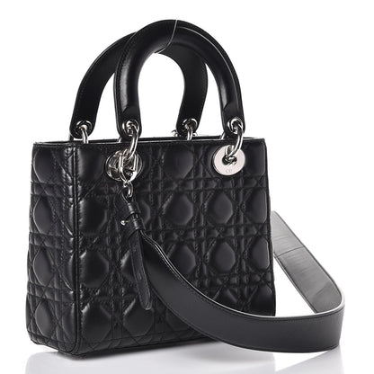 Christian Dior Lambskin Cannage Small Lucky Badges My Lady Dior Black 3 of 13
