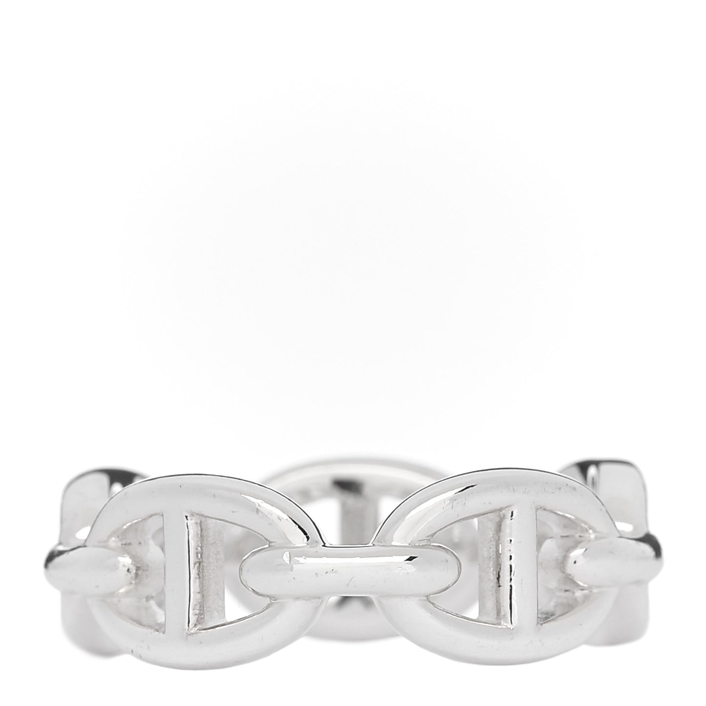 Sterling Silver PM Chaine d'Ancre Enchainee Band Ring 56 7.5