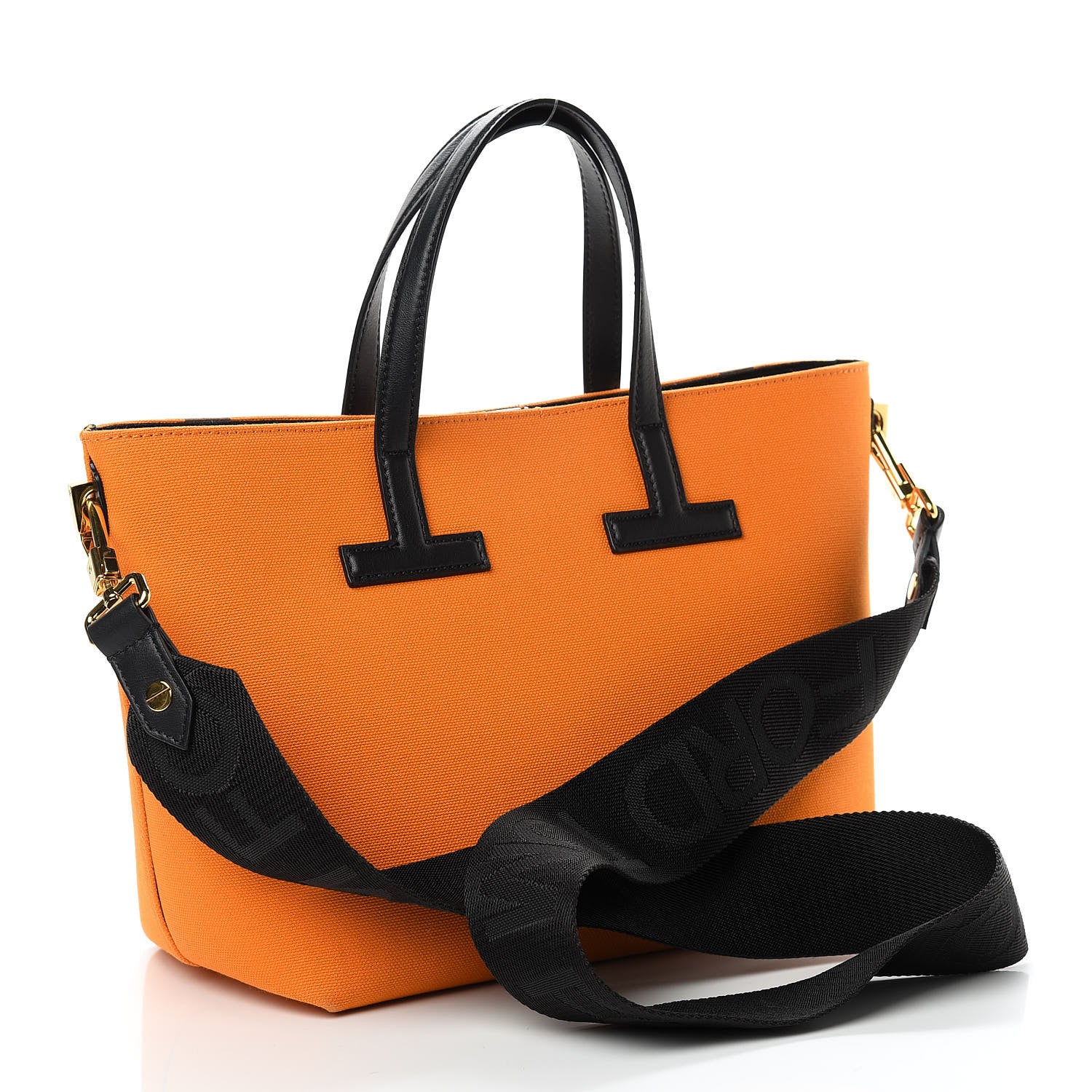 Tom Ford Canvas Mini T Tote Bag Orange 3 of 13
