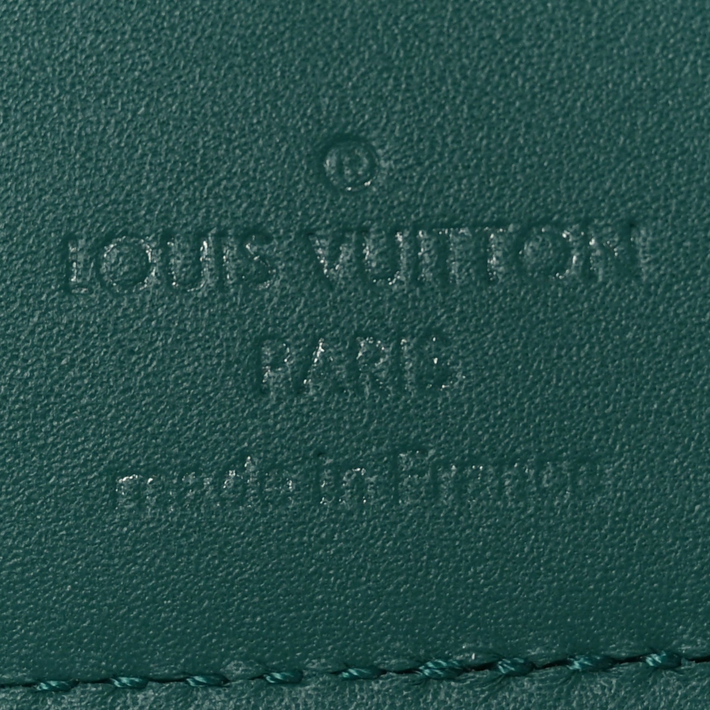 Grained Calfskin Aerogram Pocket Organizer Forest Green
