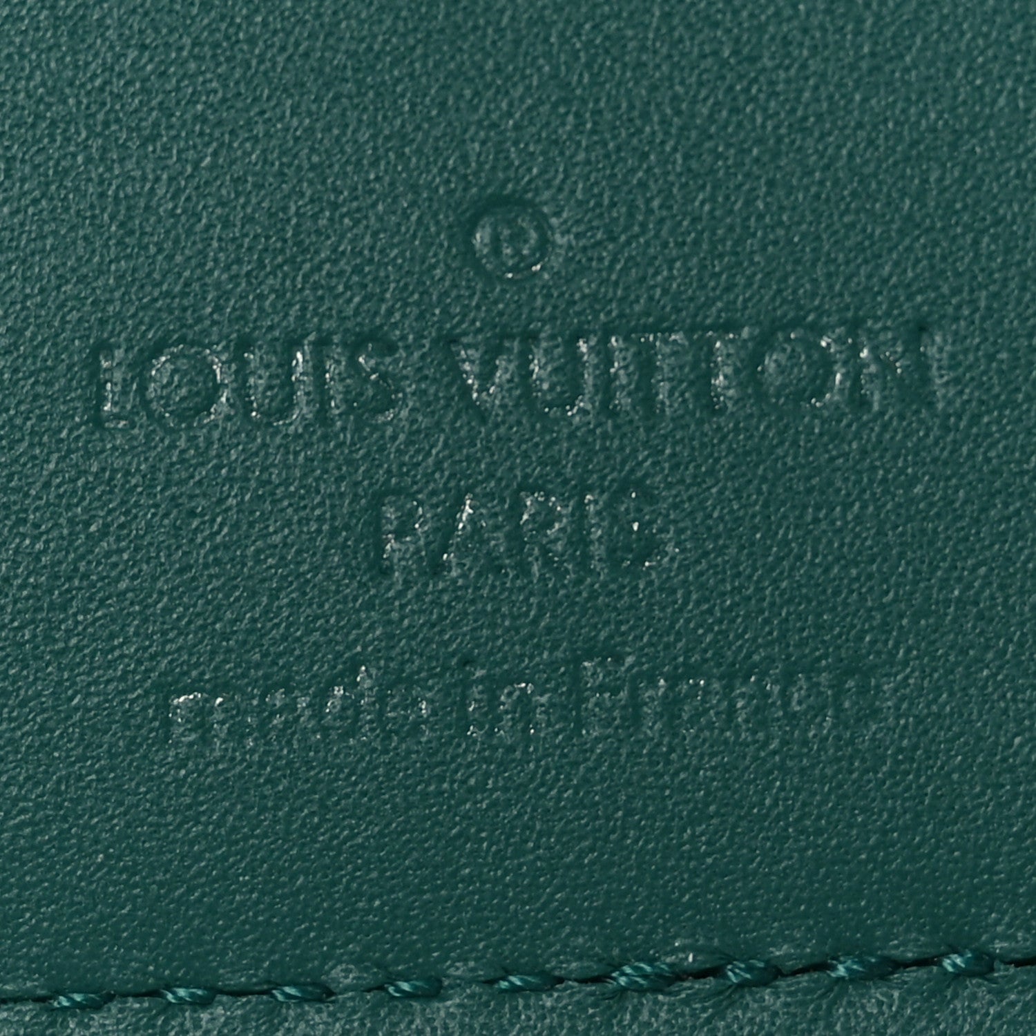 Louis Vuitton Grained Calfskin Aerogram Pocket Organizer Forest Green 6 of 7