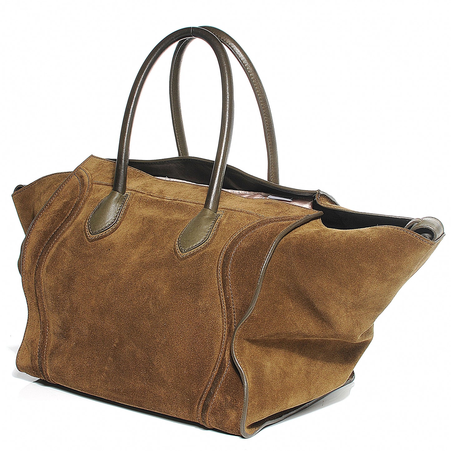 Suede Large Phantom Luggage Olive