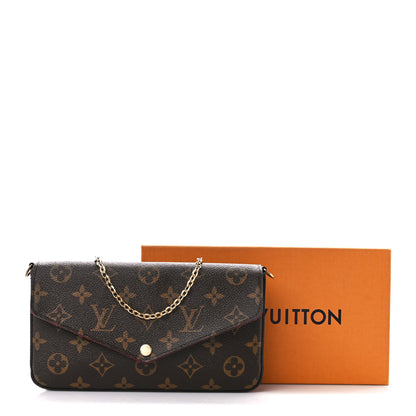 Louis Vuitton Monogram Pochette Felicie Chain Wallet Fuchsia 17 of 17