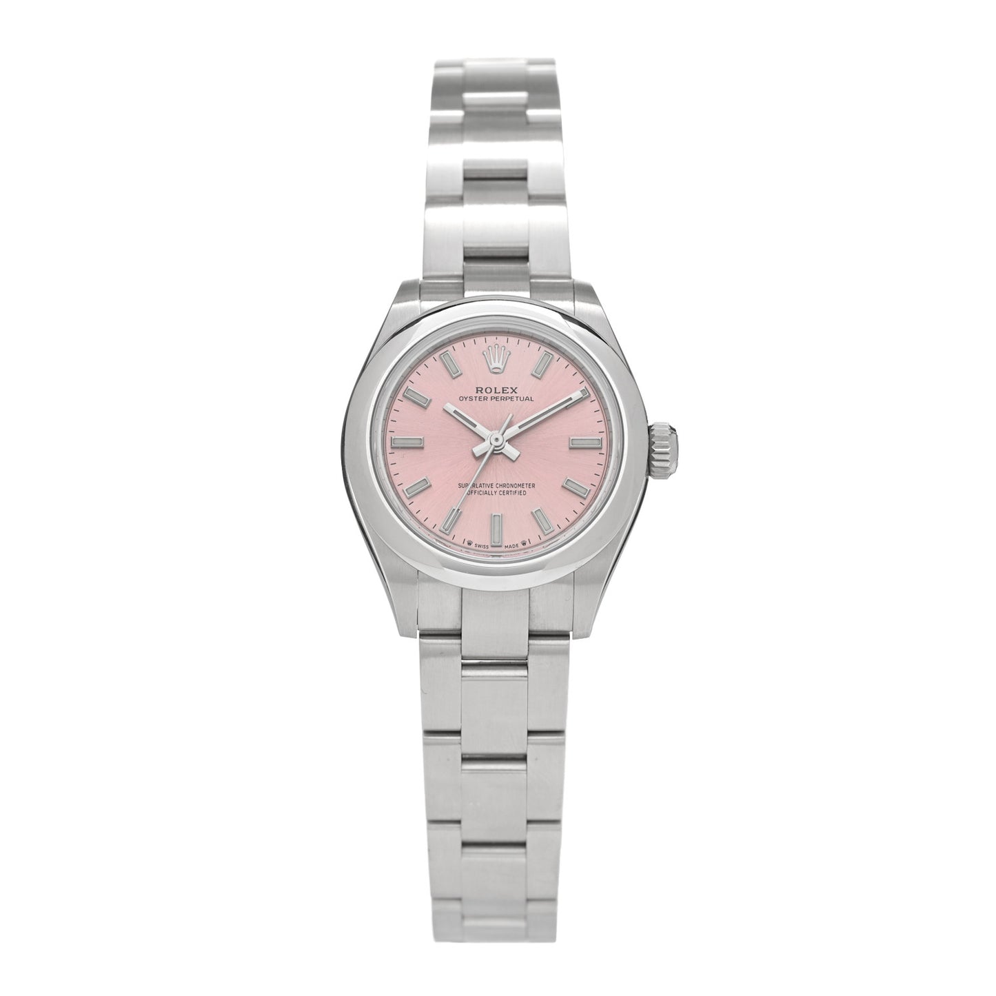 Stainless Steel 28mm Oyster Perpetual Datejust Watch Pink 276200