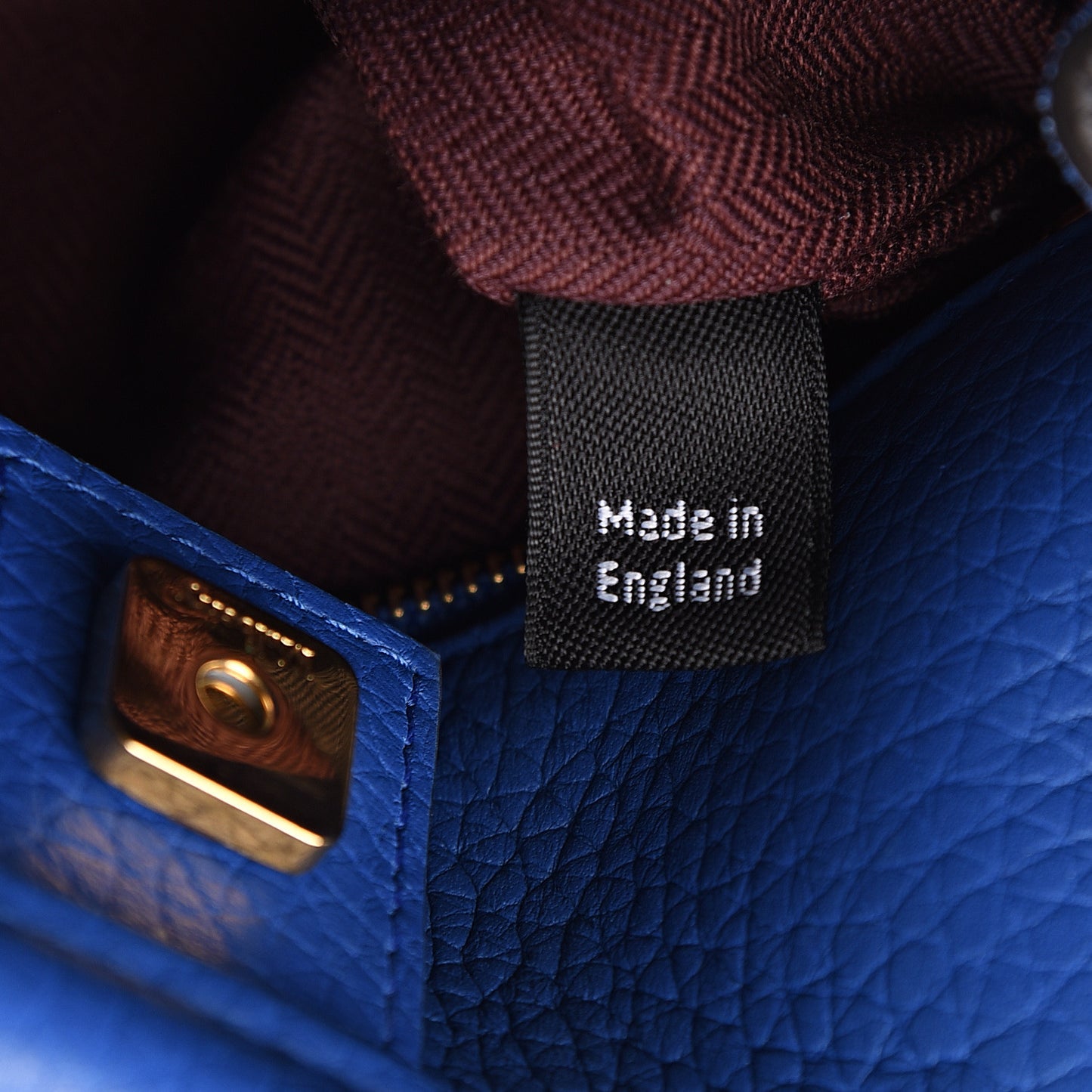 Heavy Grain Small Iris Tote Porcelain Blue Midnight