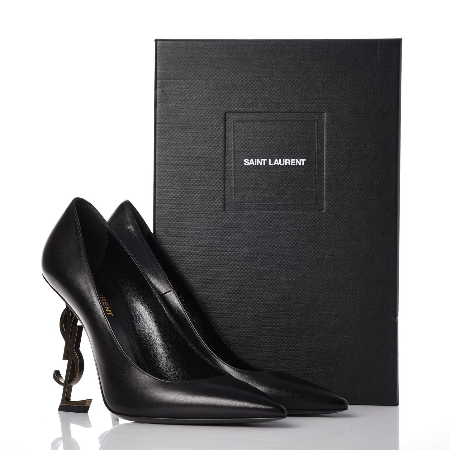 Calfskin Opyum 100 Pumps 39 Black Gold