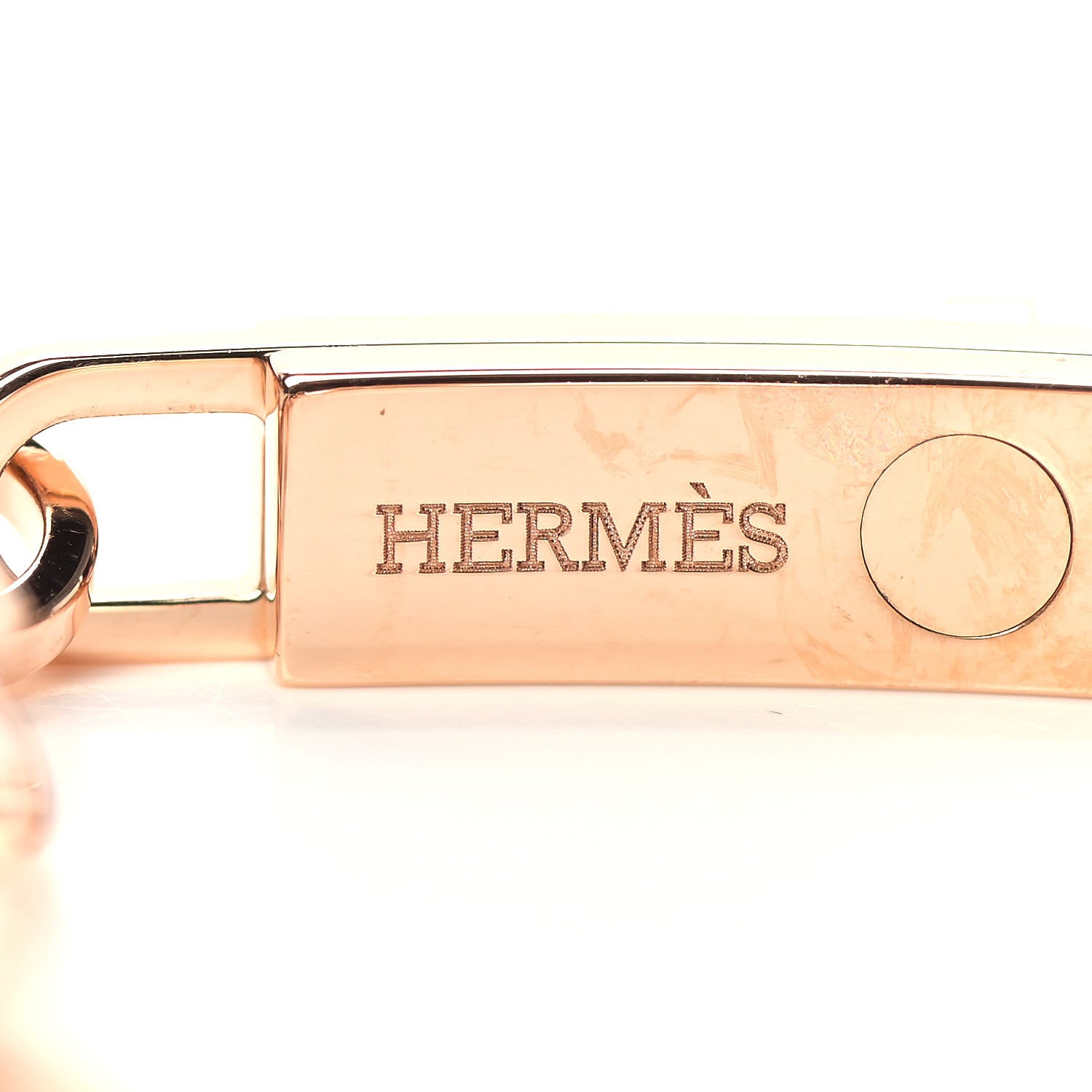 Hermes 18K Rose Gold Diamond Pave PM Kelly Chaine Bracelet SH 4 of 6