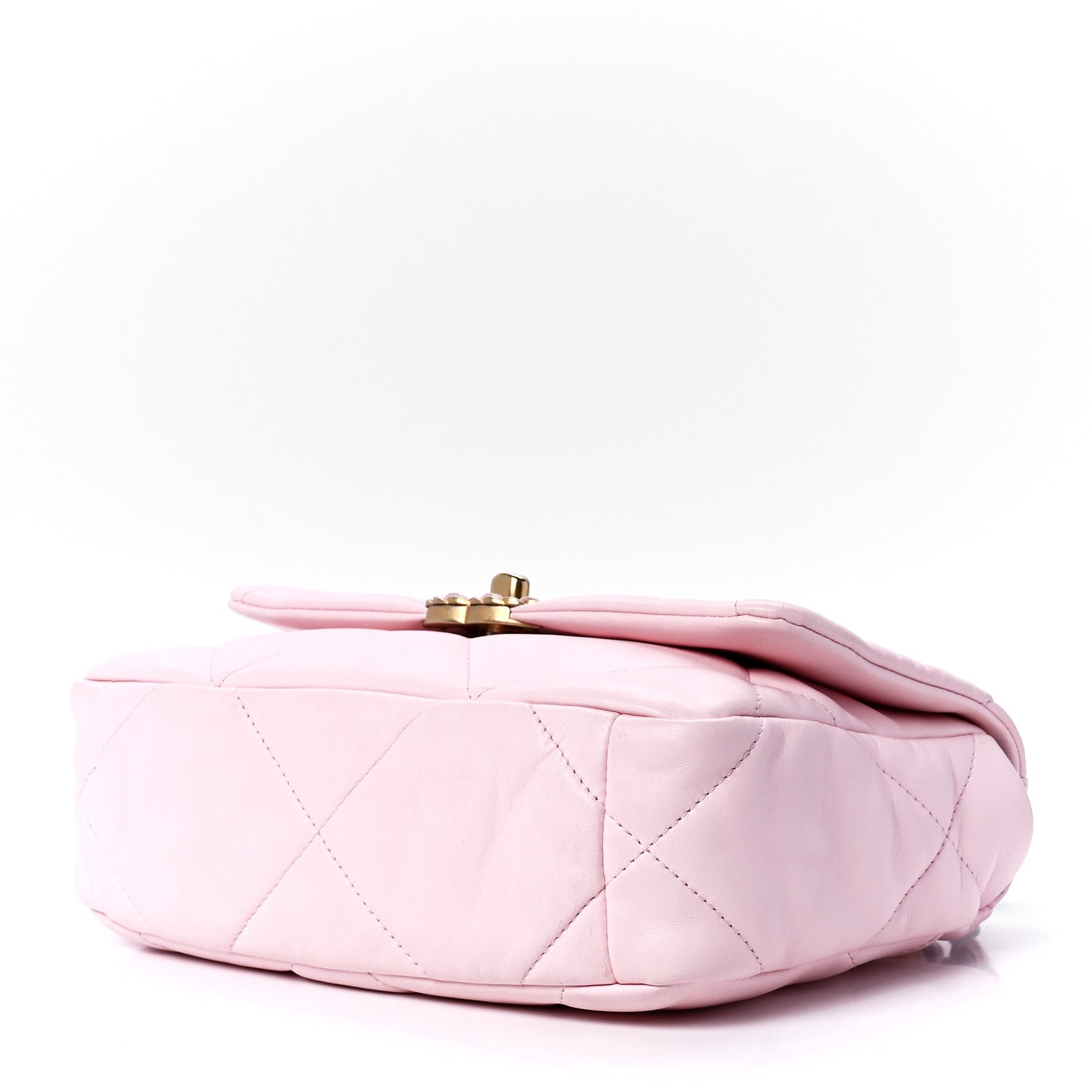 Chanel Lambskin Quilted Medium Chanel 19 Flap Light Pink 9 of 13
