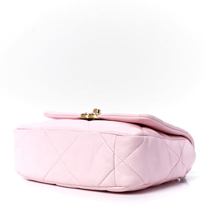 Chanel Lambskin Quilted Medium Chanel 19 Flap Light Pink 9 of 13