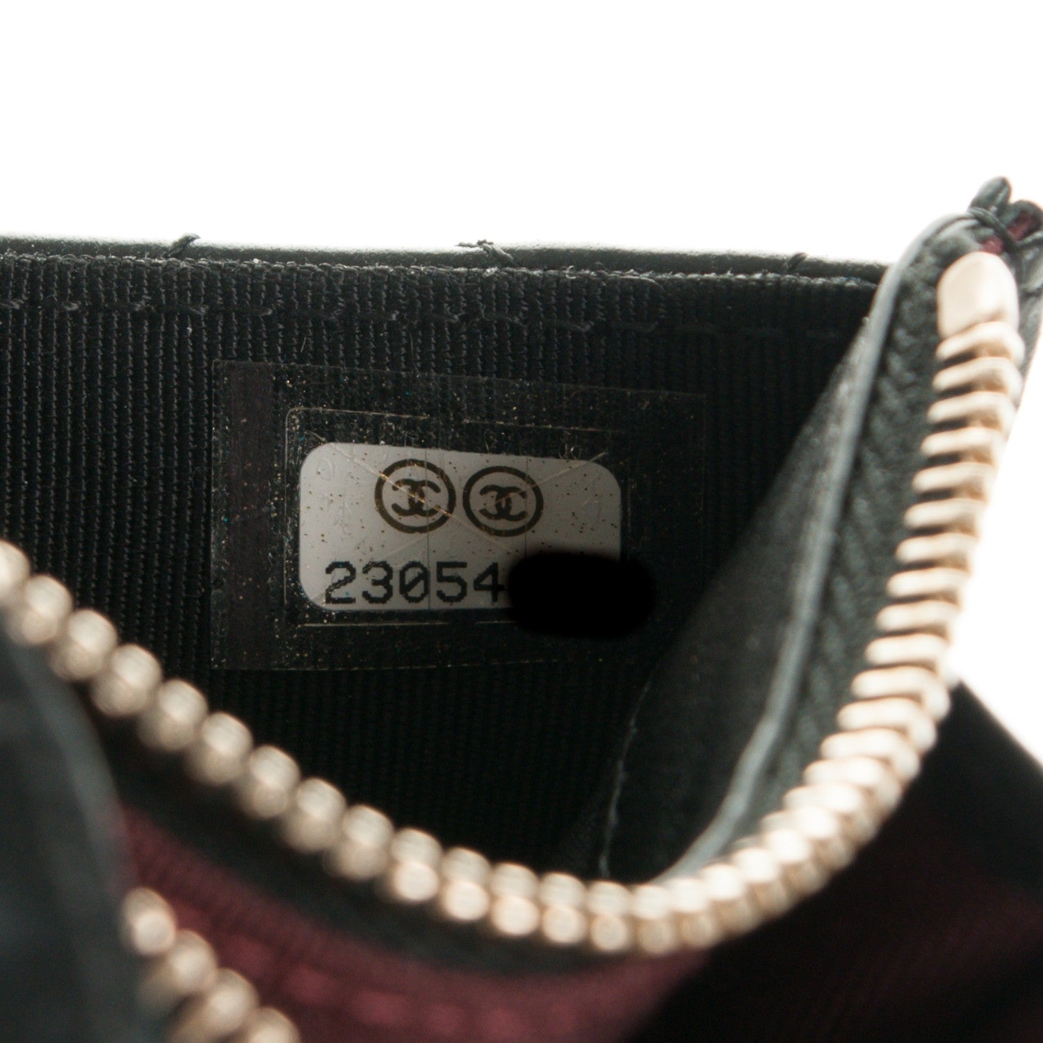 Chanel Lambskin Quilted Zip Card Holder Black 7 of 7