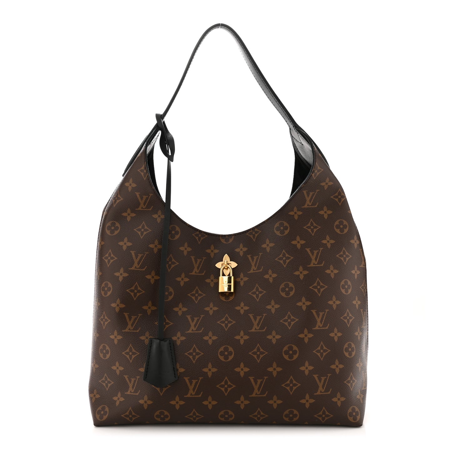 Monogram Flower Hobo Black
