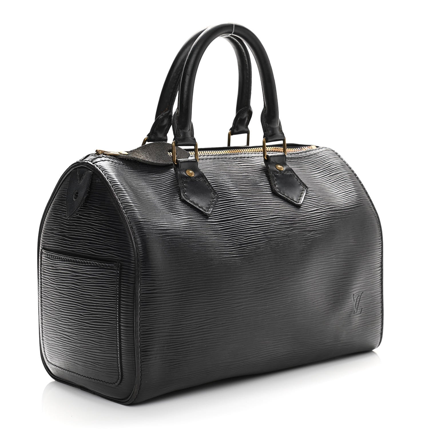 Louis Vuitton Epi Speedy 25 Black 3 of 10