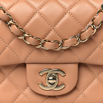 Chanel Lambskin Quilted Mini Rectangular Flap Brown 8 of 11