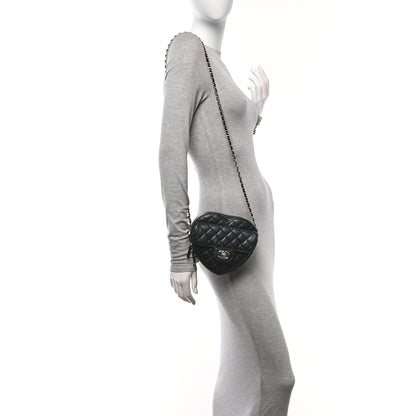 Chanel Lambskin Quilted CC In Love Heart Bag Black 2 of 9