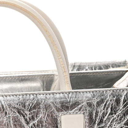 Christian Dior Metallic Calfskin Medium Diorever Flap Silver 20 of 22