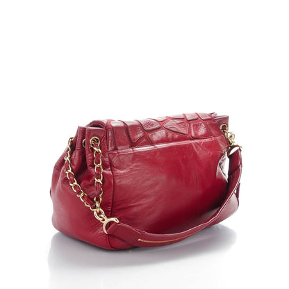 Chanel Lambskin Jersey Large Scales Flap Red 3 of 7