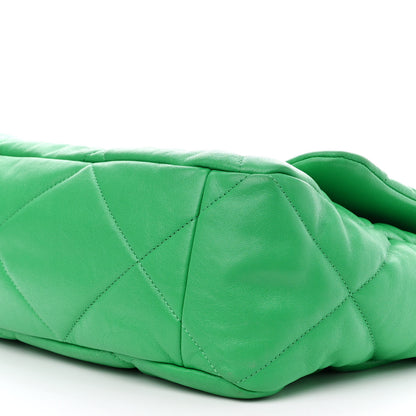 Chanel Lambskin Quilted Maxi Chanel 19 Flap Green 10 of 10