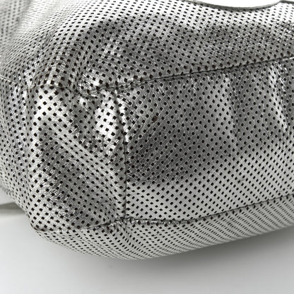 Chanel Metallic Glazed Calfskin Perforated Large Rodeo Drive Tote Silver 8 of 10
