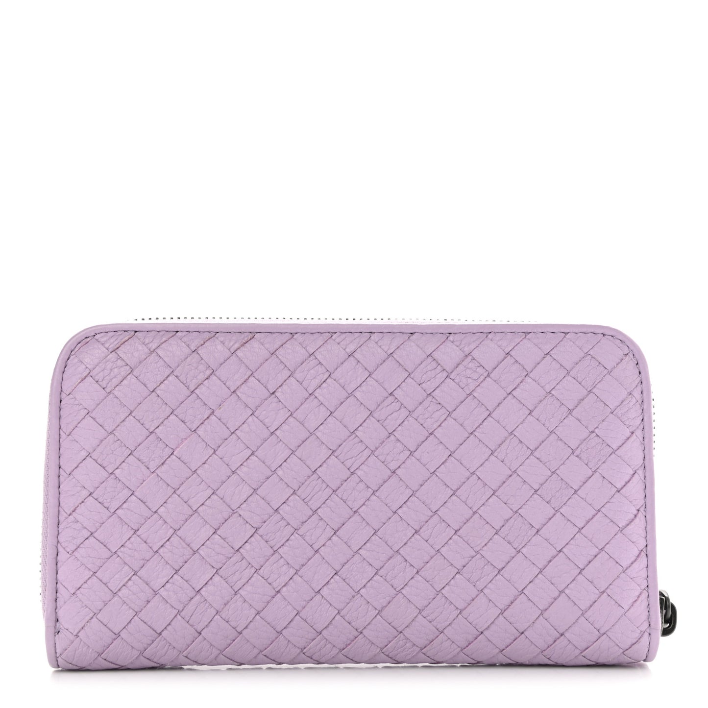 Nappa Intrecciato Zip Around Wallet Lilac