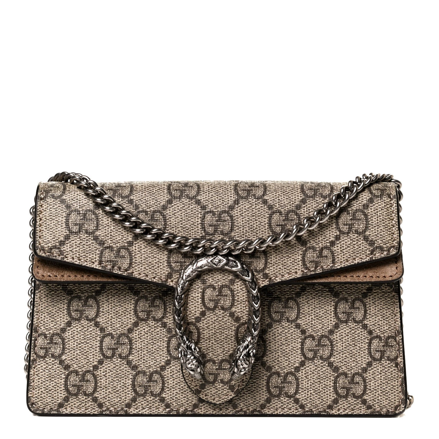 GG Supreme Monogram Super Mini Dionysus Shoulder Bag Taupe