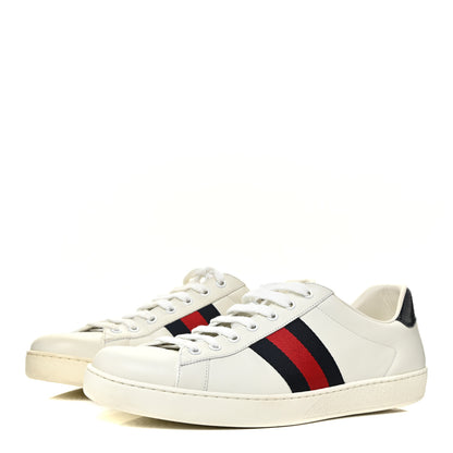 Gucci Miro Soft Calfskin Ayers Web Mens Ace Sneakers 11.5 White Blue 3 of 15