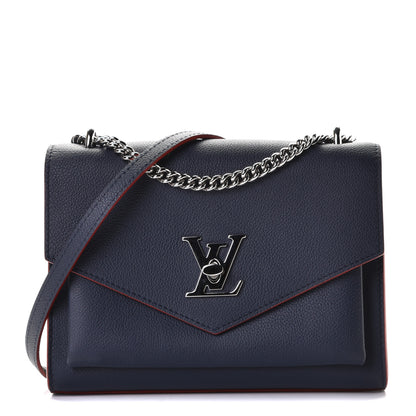 Louis Vuitton Soft Calfskin Mylockme Chain Bag BB Marine Rouge 1 of 6