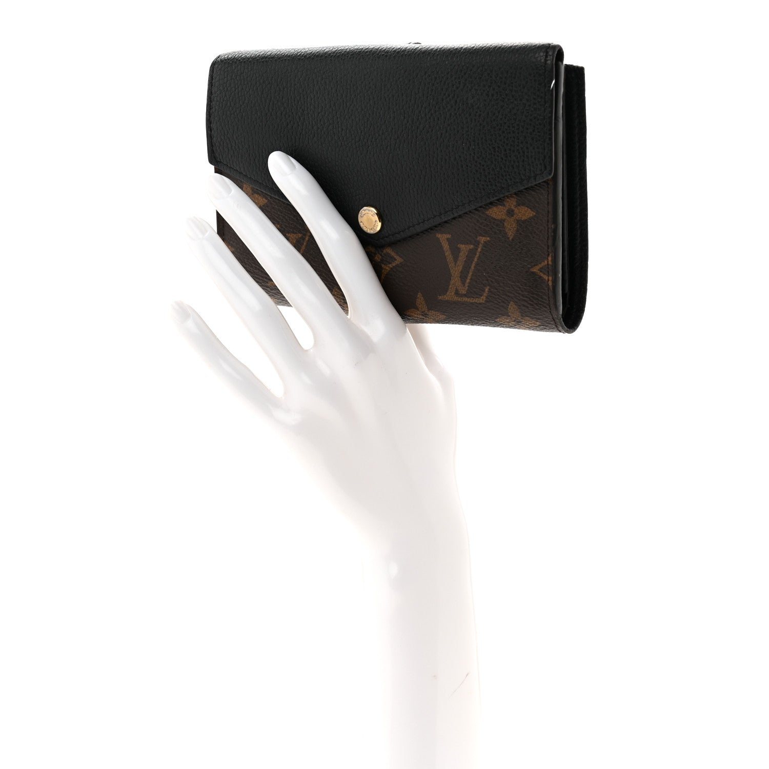 Louis Vuitton Monogram Pallas Compact Wallet Black 2 of 6